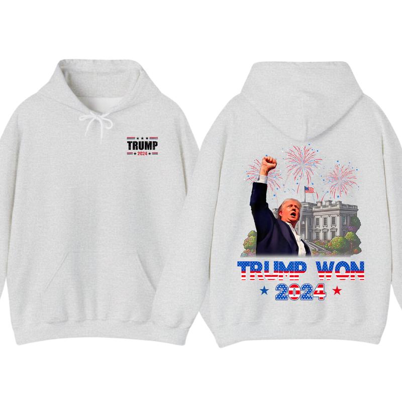 Trummmp Won 2024 Hoodie, t_shirt, President 47th Of White House Donald Trummp unisex T-Shirts, Sweatshirt (Image 3)