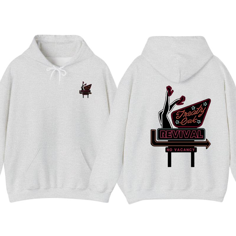 Treaty Oak Revival hoodie, Retro Neon Sign, Inspired Design With Bold Graphics Menswear Sweaters Tops Wetsuit... (Image 2)