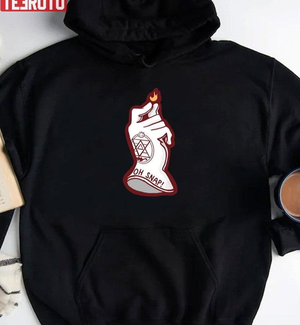 Roy Mustang Oh Snap Funny Design Fullmetal Alchemist Unisex T-Shirt Hoodie, Sweatshirt | PureTeeCo.com (Image 2)