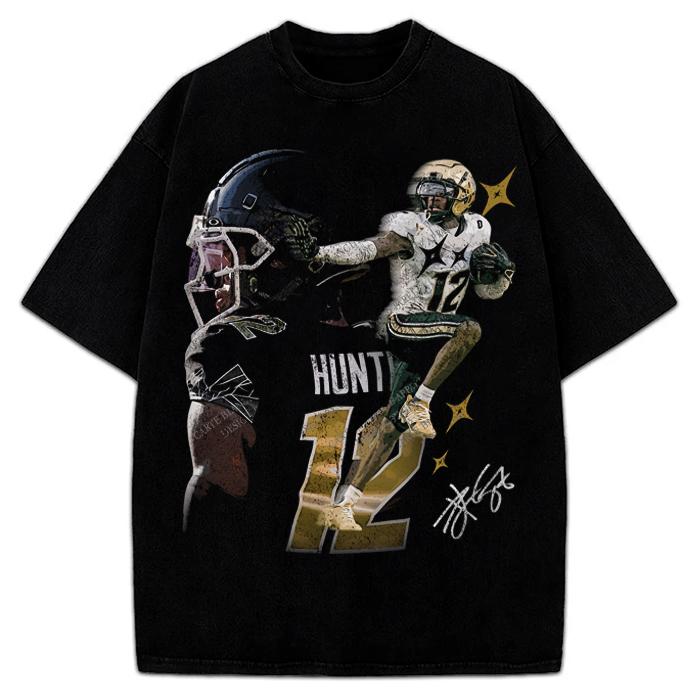 Travis Hunter Graphic Tee Bih You Thought Custom Graphic Football T-Shirt Hoodie, Sweatshirt | PureTeeCo.com (Image 2)