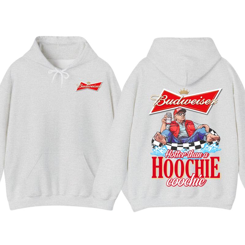 Budweiserr, Beer, Budweiser Hotter than a Hoochie Coochie Beer 2 Sides Hoodie, For Men, For Women T-Shirts,... (Image 3)