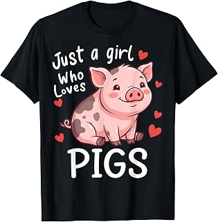 Girl Loves Pigs Unisex T-shirt, Sweatshirt, Hoodie (1)