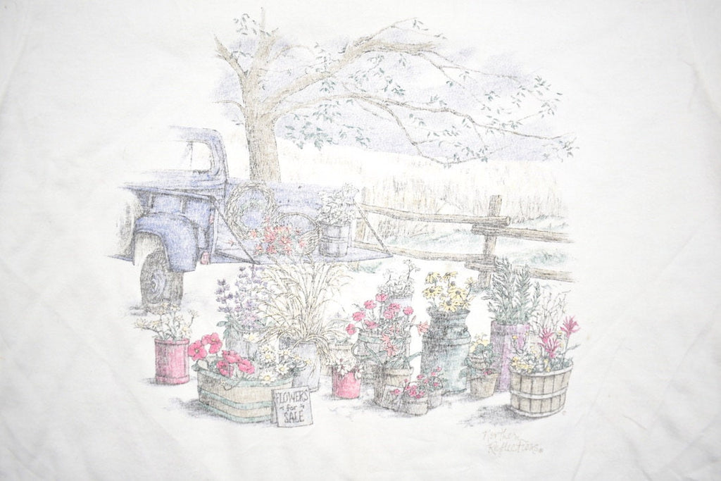 Vintage 1990s Northern Reflections Flowers Sale Drawing Streetwear Retro Made Canada 90s (3)