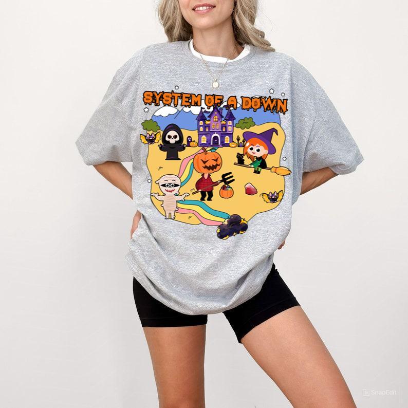Halloween System Of A Down Shirt Scary Characters Horror Friend Tshirt Hoodie, Sweatshirt | PureTeeCo.com (Image 2)