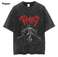 Anime Berserk Vintage T-Shirt Manga Washed T-shirt Pure Cotton Short Sleeve Tee Menswear Top Underwear Tshirt... (Image 1)