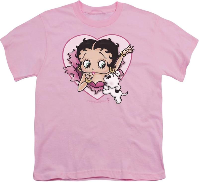Betty Boop - I Love Betty Youth T-Shirt Top Womenswear Hoodie, Sweatshirt | PureTeeCo.com (Image 4)