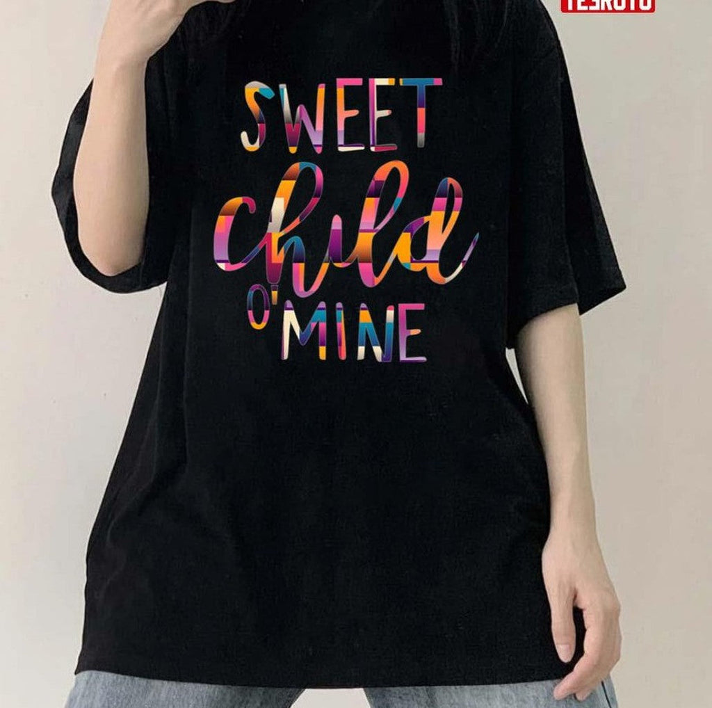 Retro Colorful Sweet Child O Mine Unisex T-Shirt