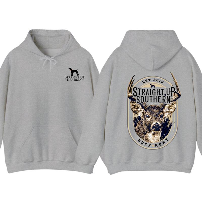 Straight Up Southern Buck Hunt Hoodie, Perfect for Every Outdoor Adventure Classic Cotton Classic Cotton... (Image 4)