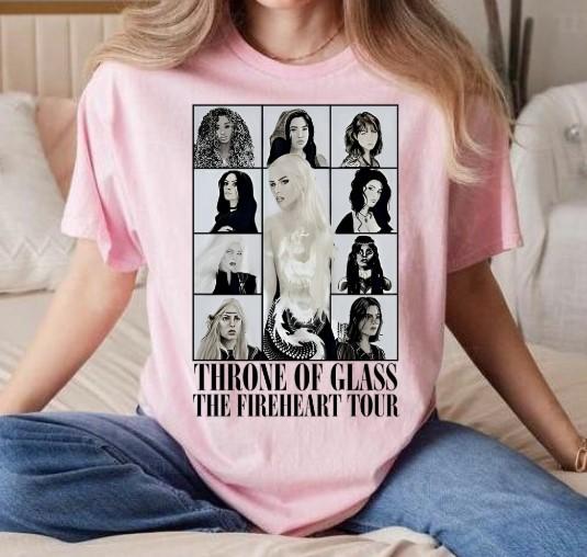 Throne Of Glass The Fireheart Tour Concert Shirt Hoodie, Sweatshirt | PureTeeCo.com (Image 4)