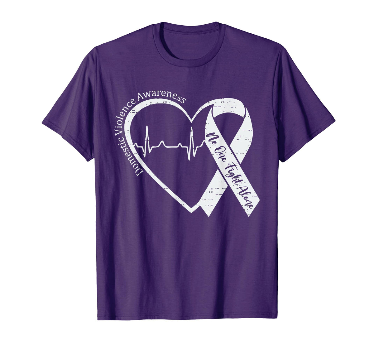 Domestic Violence Awareness Ribbon Purple Suppport Unisex T-shirt, Sweatshirt, Hoodie (1)