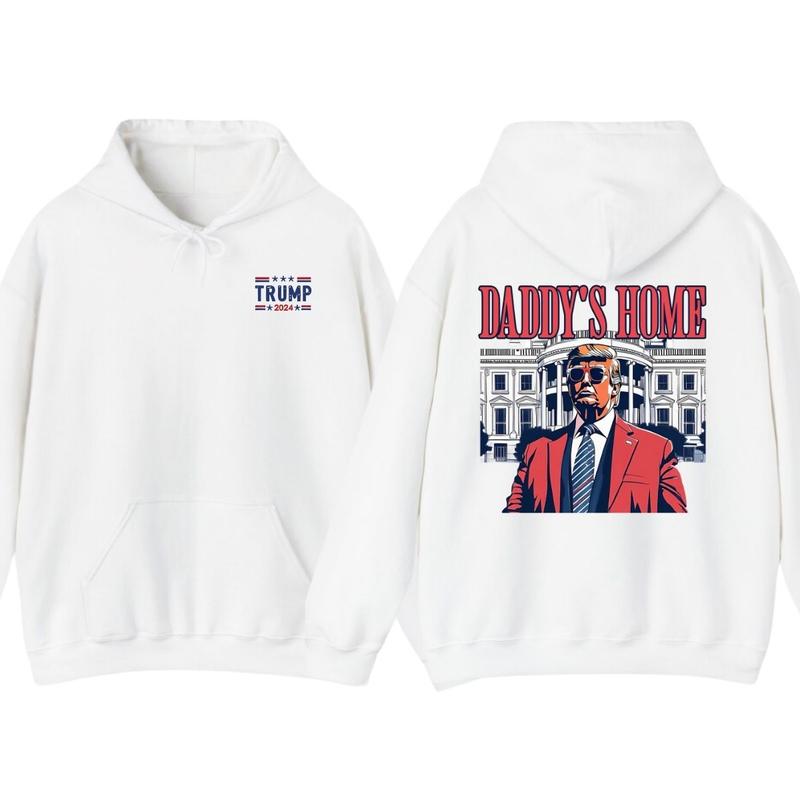Daddy's Home Trummp Pink 2024 Maga 2024 Trummp Return 45 47 Tshirt - Sweatshirt (Image 8)