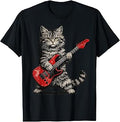 Cat Playing Guitar Rock Roll Unisex T-shirt, Sweatshirt, Hoodie (1)