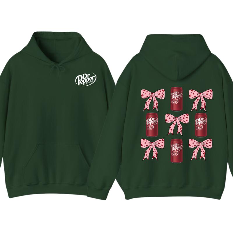 Dr Pepper Coquette Bow Pink  T-Shirt Hoodie, Full color, unisex Sweatshirt | PureTeeCo.com (Image 8)