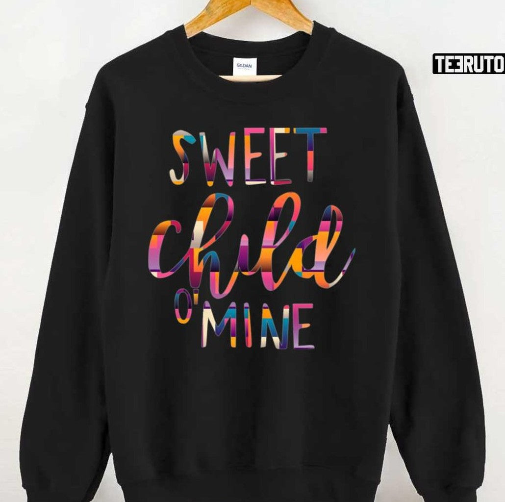 Retro Colorful Sweet Child O Mine Unisex T-Shirt