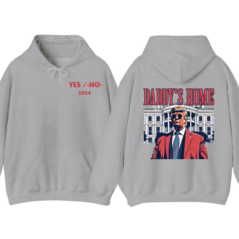 Men's Daddys Home Funny Truummp Shirt, 2024 Republican 2024 Funny Tee, Hoodie Make America Great Again Shirt,... (Image 4)