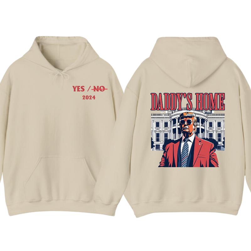 Men's Daddys Home Funny Truummp Shirt, 2024 Republican 2024 Funny Tee, Hoodie Make America Great Again Shirt,... (Image 5)