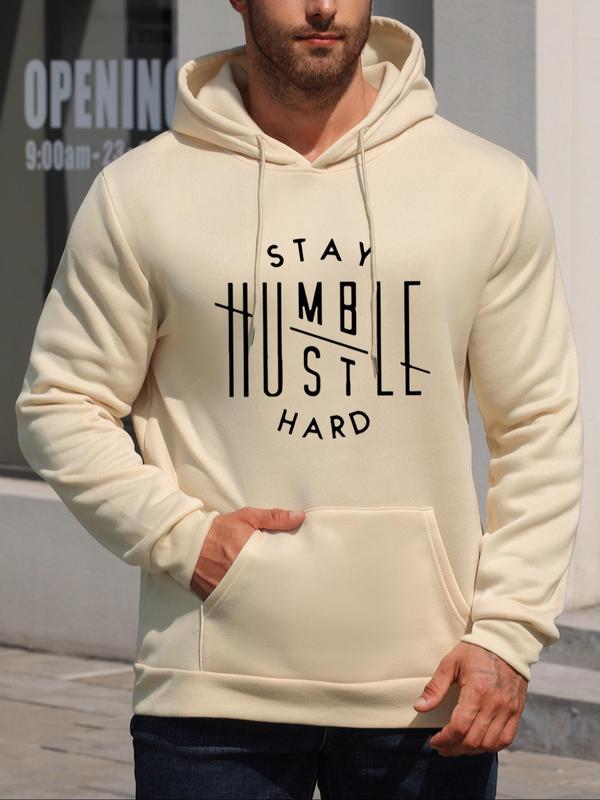 Unisex Men's Essentials Hoodie, Casual Letter Print Sweatshirt, Long Sleeve Pocket Comfortable Hoodies for Fall... (Image 1)
