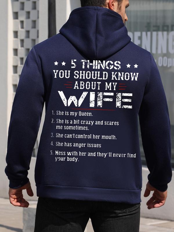 Letter Print Men's Essentials Hoodie with Drawstring Pockets, Casual Long Sleeve Sweatshirt, Drippy Outfit,... (Image 4)
