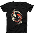 Yin Yang Wave Off Koi Fish Cherry Blossoms Japanese Calligraphy Art Meme Tote Bag Black C414 (1)