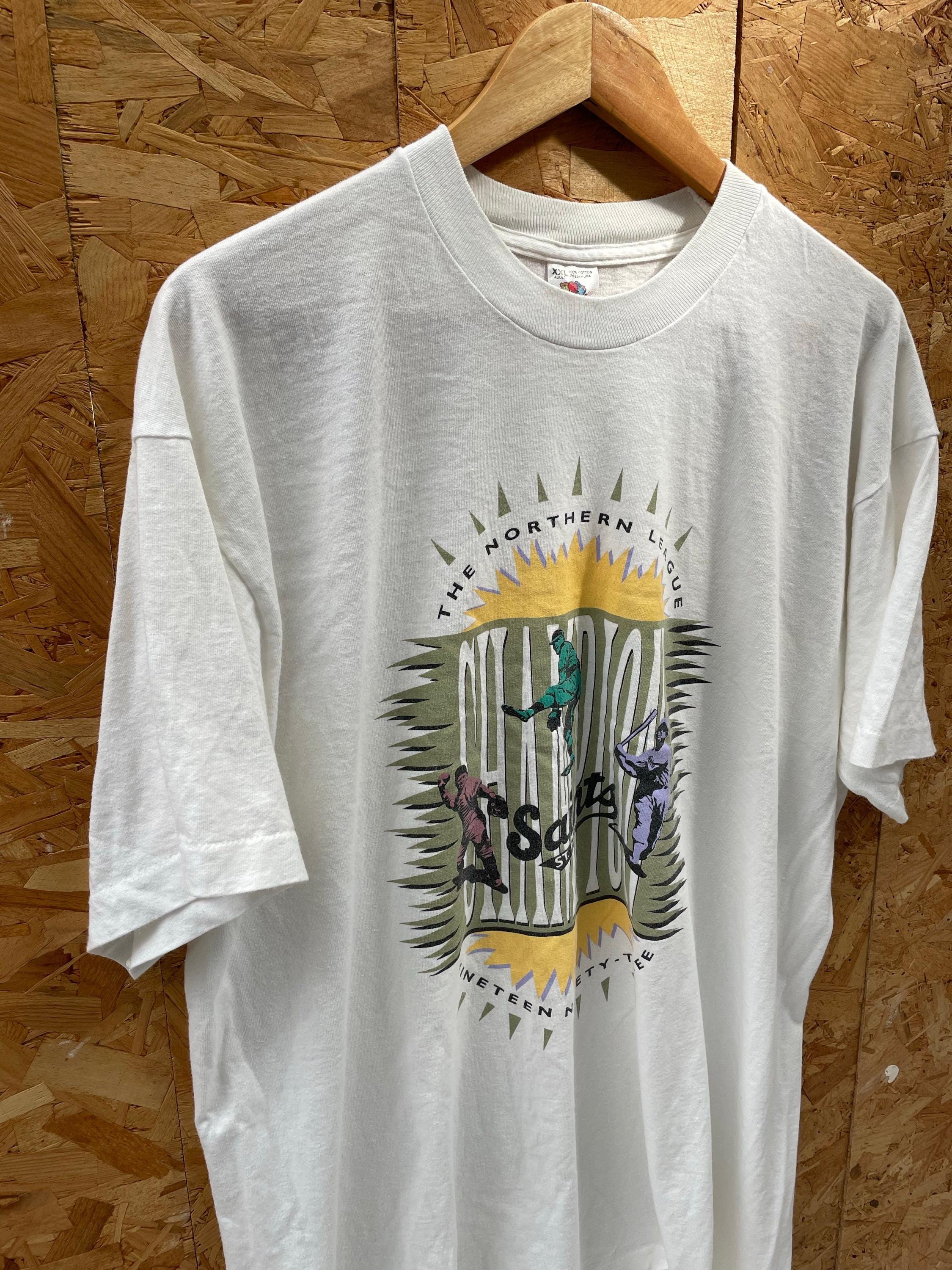 Vintage 93 Northern League Saints Baseball Single Stitch Xxl White (4)