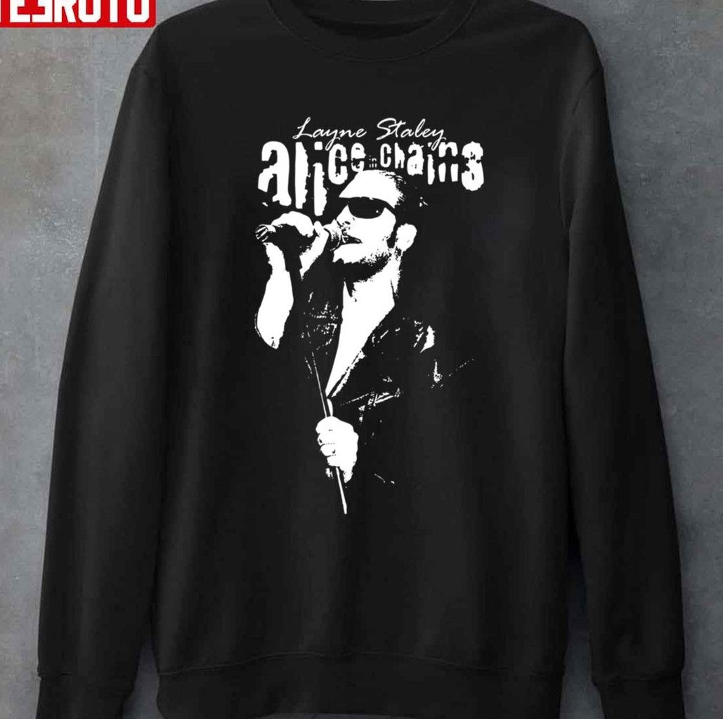 Singing Layne Staley Graphic Unisex T-Shirt Hoodie, Sweatshirt | PureTeeCo.com (Image 3)