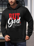 Unisex Men's Regular Fit Letter Print Hoodie Essentials for Spring & Fall, Drawstring Pocket Sweatshirt for... (Image 1)