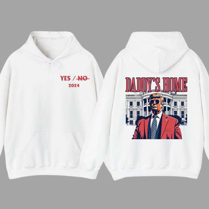 Men's Daddys Home Funny Truummp Shirt, 2024 Republican 2024 Funny Tee, Hoodie Make America Great Again Shirt,... (Image 2)