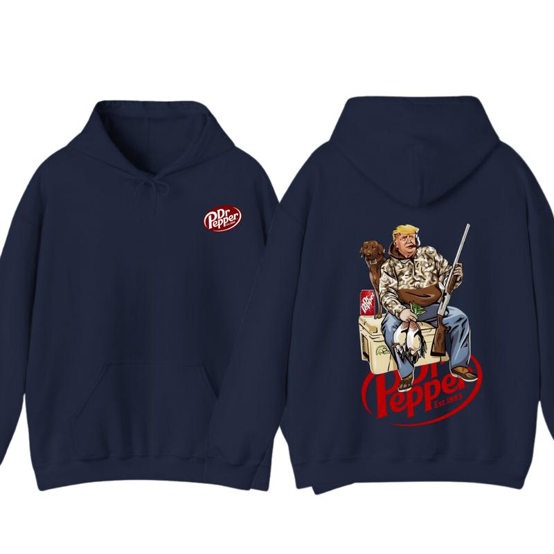 Hunter Trummm With Dr Pepper 2 Siders Hoodie, Camo Hunter Trumm Hoodie, Hunting Dog Hoodie, Election 2024 Gift,... (Image 9)