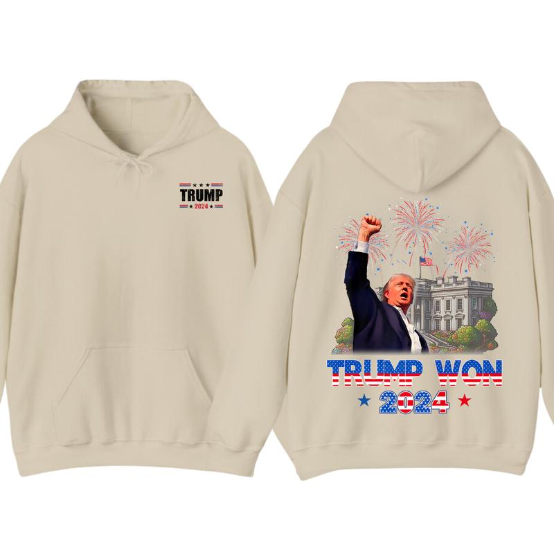 Trummmp Won 2024 Hoodie, t_shirt, President 47th Of White House Donald Trummp unisex T-Shirts, Sweatshirt (Image 5)