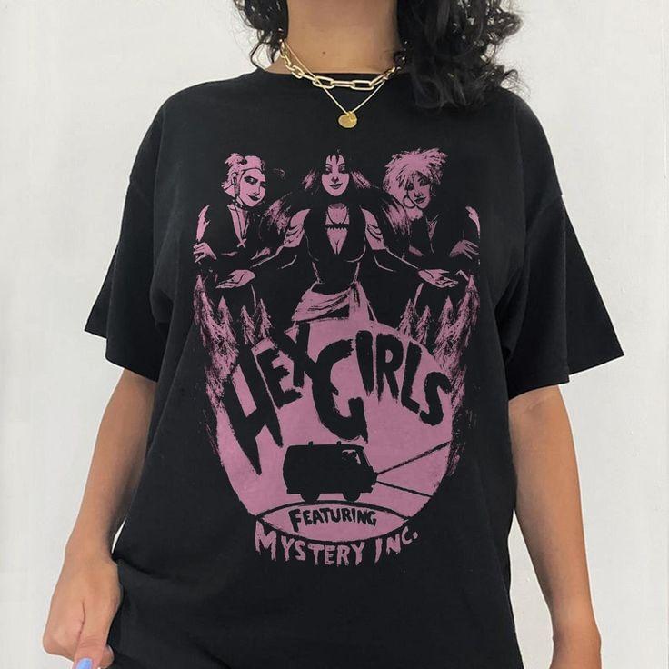 The Hex Girls Inspired Tee, The Hex Girls Rock Band Music T-Shirt,Retro Halloween 90's Shirt, Gift For... (Image 1)