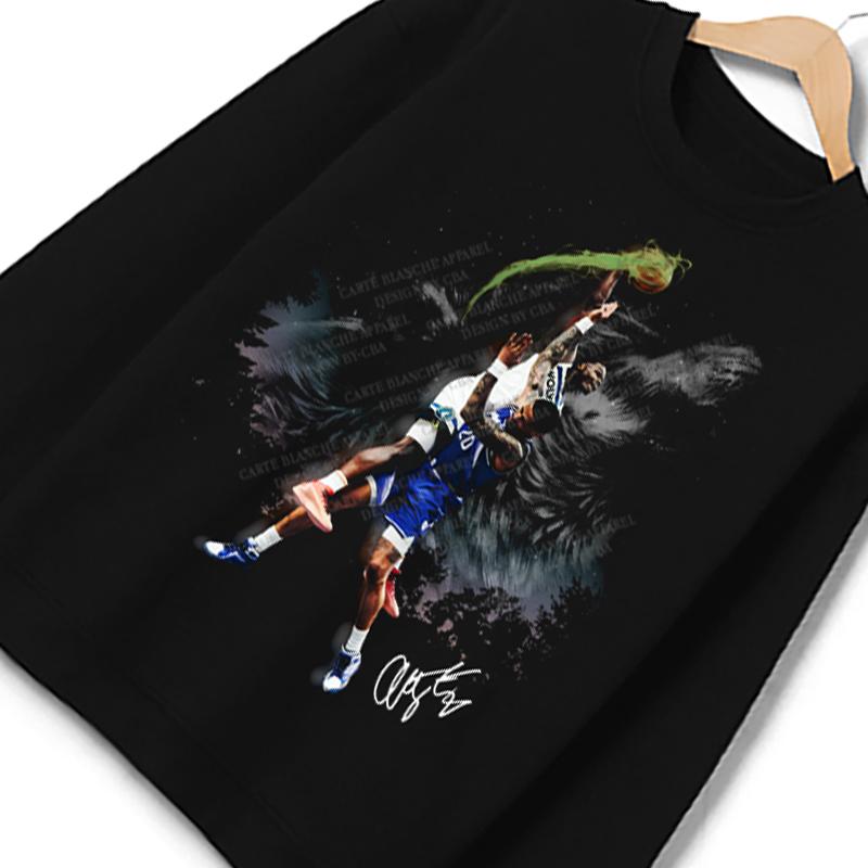 Anthony Edwards Minnesota Howling Wolves Dunk Custom Design Graphic T-Shirt Crewneck Cotton Hoodie, Sweatshirt (Image 6)