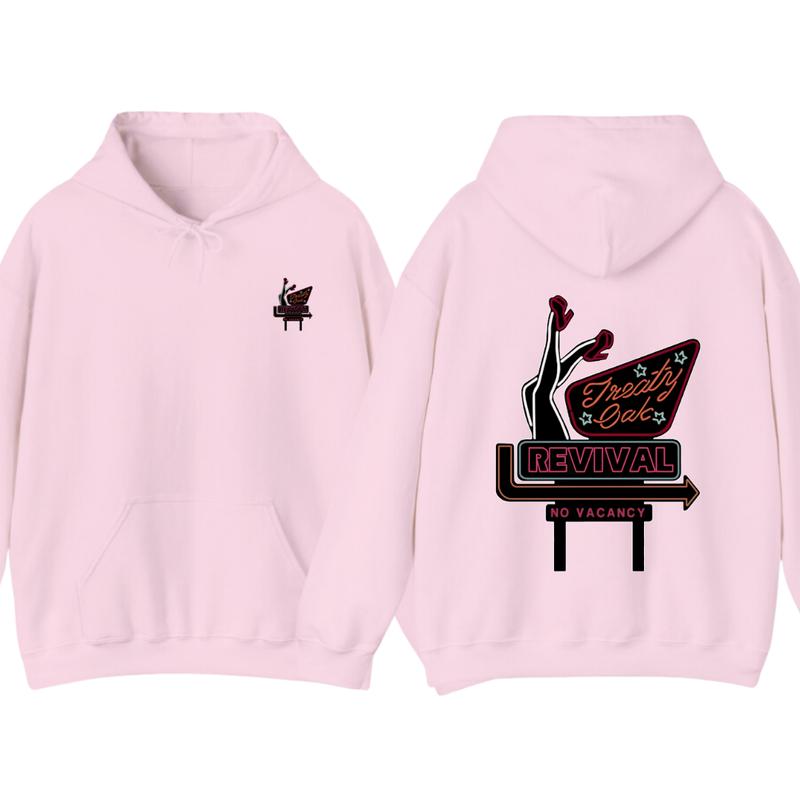 Treaty Oak Revival hoodie, Retro Neon Sign, Inspired Design With Bold Graphics Menswear Sweaters Tops Wetsuit... (Image 5)
