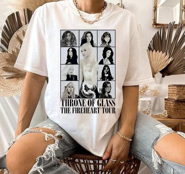 Throne Of Glass The Fireheart Tour Concert Shirt Hoodie, Sweatshirt | PureTeeCo.com (Image 3)