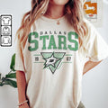 Vintage 90s Dallas Stars T-Shirt, Crewneck Dallas Stars T-Shirt, Hockey Gift Menswear Top Underwear Tshirt... (Image 1)