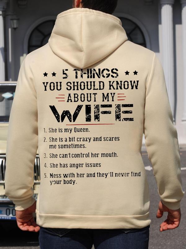Letter Print Men's Essentials Hoodie with Drawstring Pockets, Casual Long Sleeve Sweatshirt, Drippy Outfit,... (Image 2)