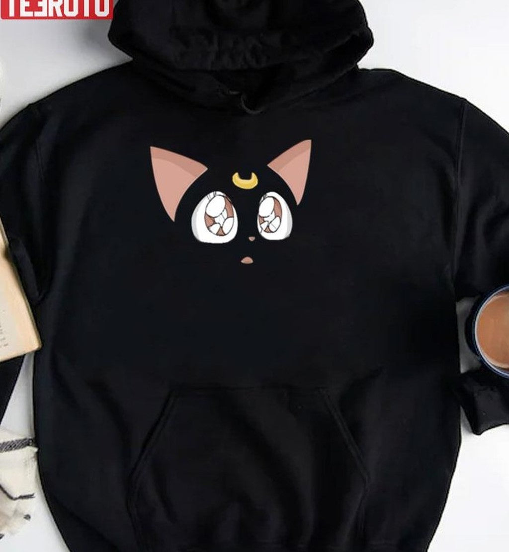 Sailor Moon Cat Luna Sailor Moon Unisex T-Shirt Hoodie, Sweatshirt | PureTeeCo.com (Image 2)