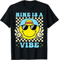 Groovy Nine 9th Birthday Year Old Party Unisex T-shirt, Sweatshirt, Hoodie (1)