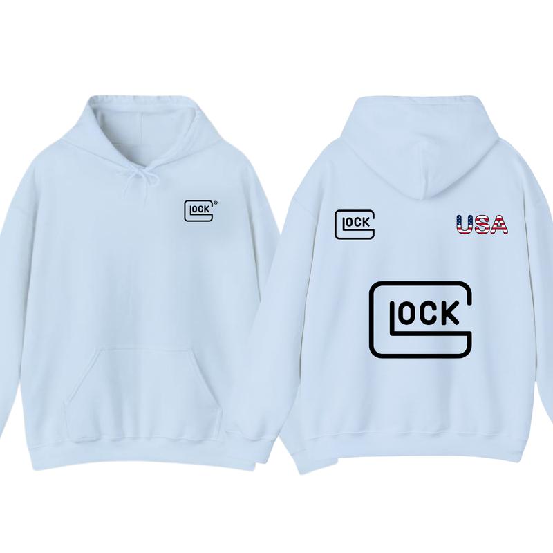 Glock Hoodie with USA Flag Design for Men, Classic Fit - Classic T-Shirts, Sweatshirt | PureTeeCo.com (Image 7)