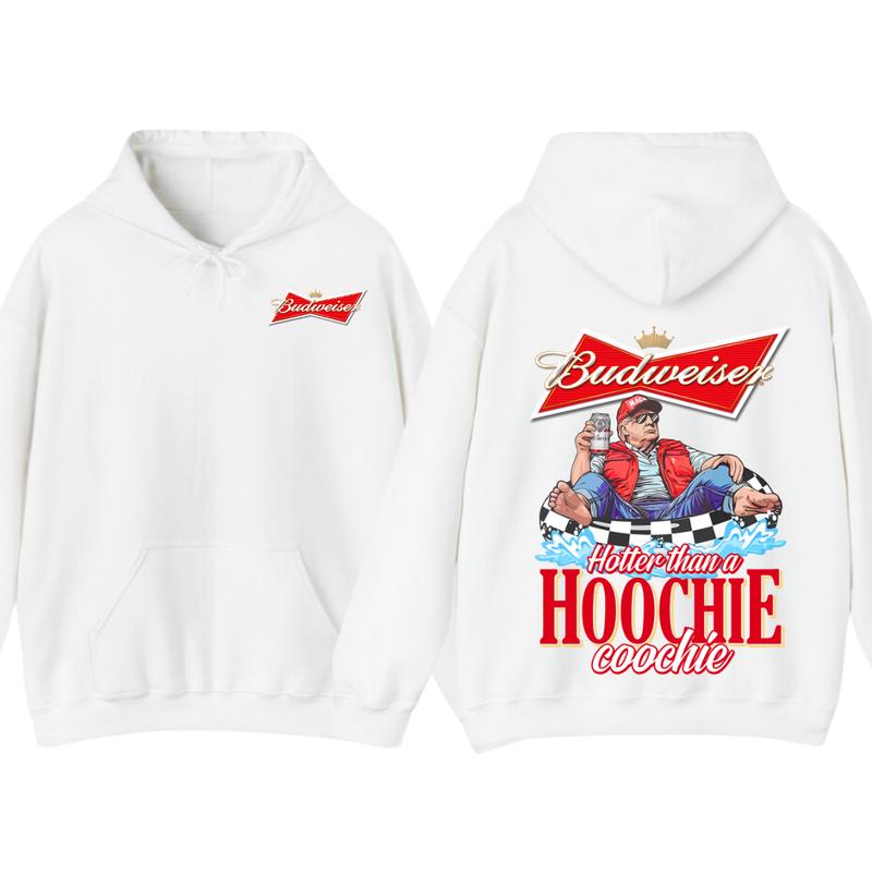 Budweiserr, Beer, Budweiser Hotter than a Hoochie Coochie Beer 2 Sides Hoodie, For Men, For Women T-Shirts,... (Image 2)