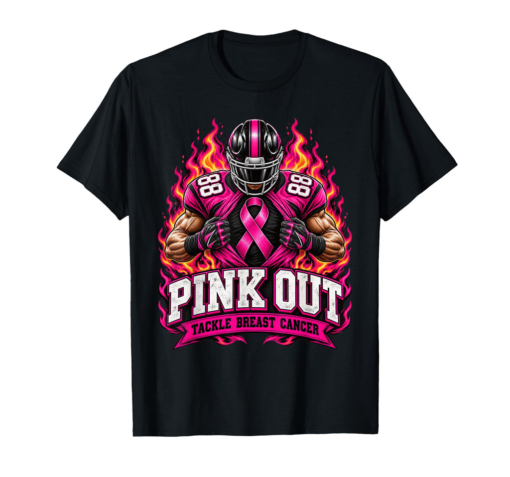 Pink Breast Cancer Awareness Football Player Courage Unisex T-shirt, Sweatshirt, Hoodie (1)