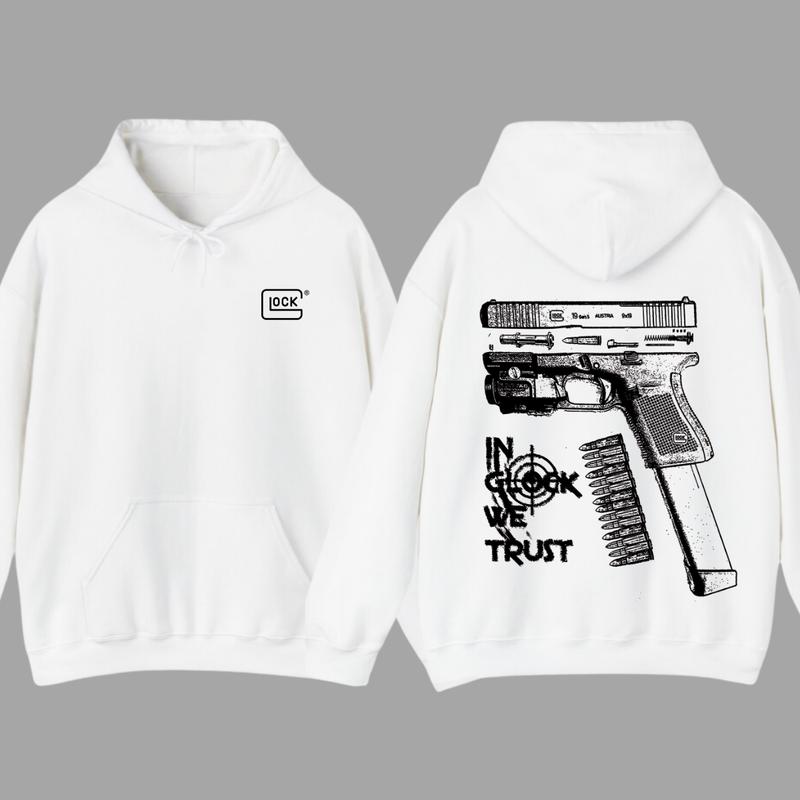In GLock We Trust Hoodie - Glock Hoodie - Full Color Double Sided - Men's & Women's Classic Fit Long Sleeve... (Image 2)