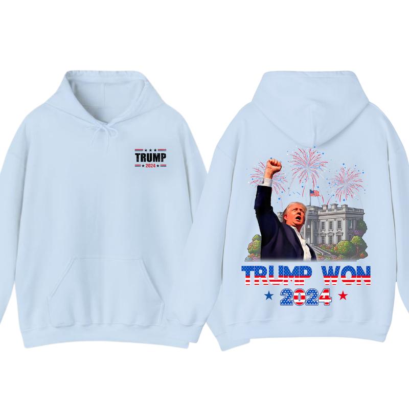 Trummmp Won 2024 Hoodie, t_shirt, President 47th Of White House Donald Trummp unisex T-Shirts, Sweatshirt (Image 7)