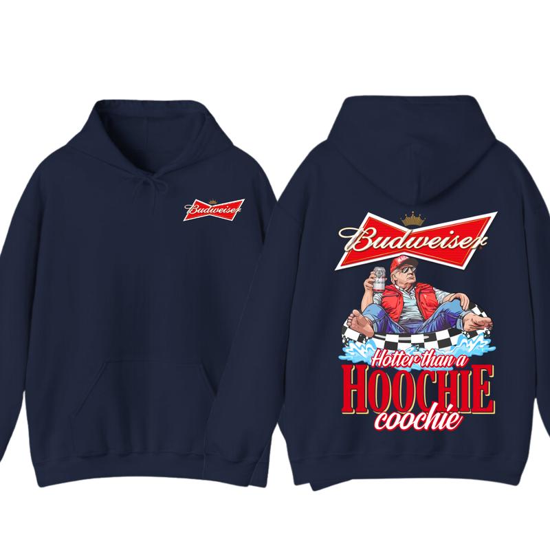 Budweiserr, Beer, Budweiser Hotter than a Hoochie Coochie Beer 2 Sides Hoodie, For Men, For Women T-Shirts,... (Image 9)