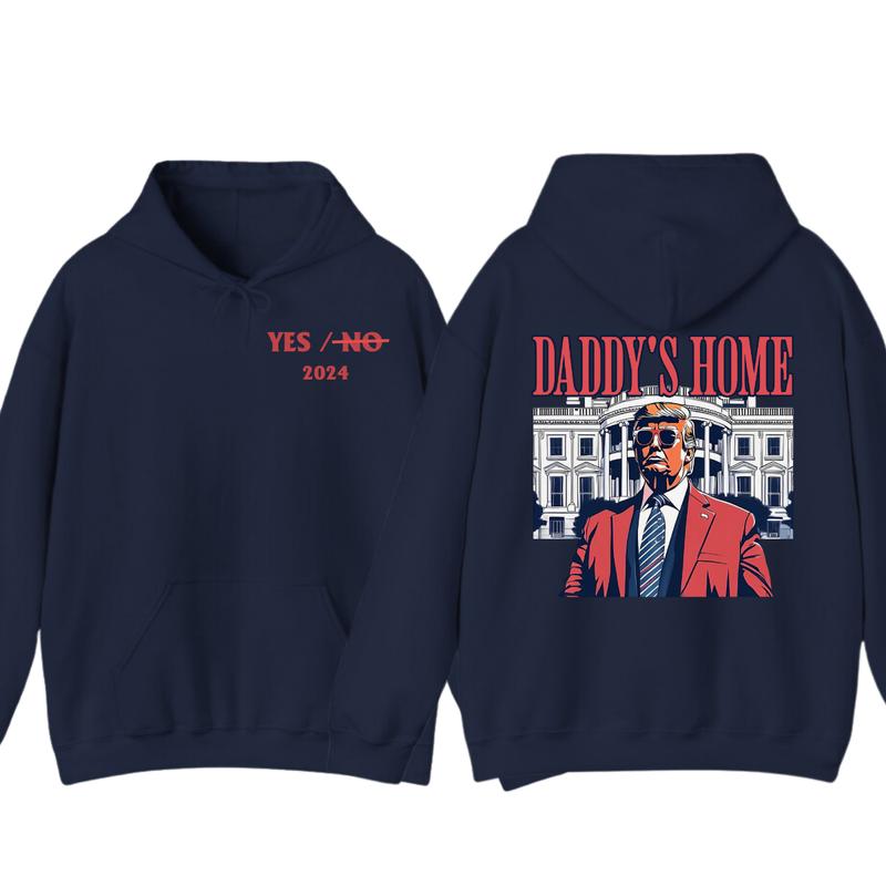 Men's Daddys Home Funny Truummp Shirt, 2024 Republican 2024 Funny Tee, Hoodie Make America Great Again Shirt,... (Image 9)