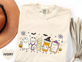 Comfort Colors Halloween Nurse Halloween Nursing Doodle Spooky Nurse Life Healthcare Tee Nurse (1)