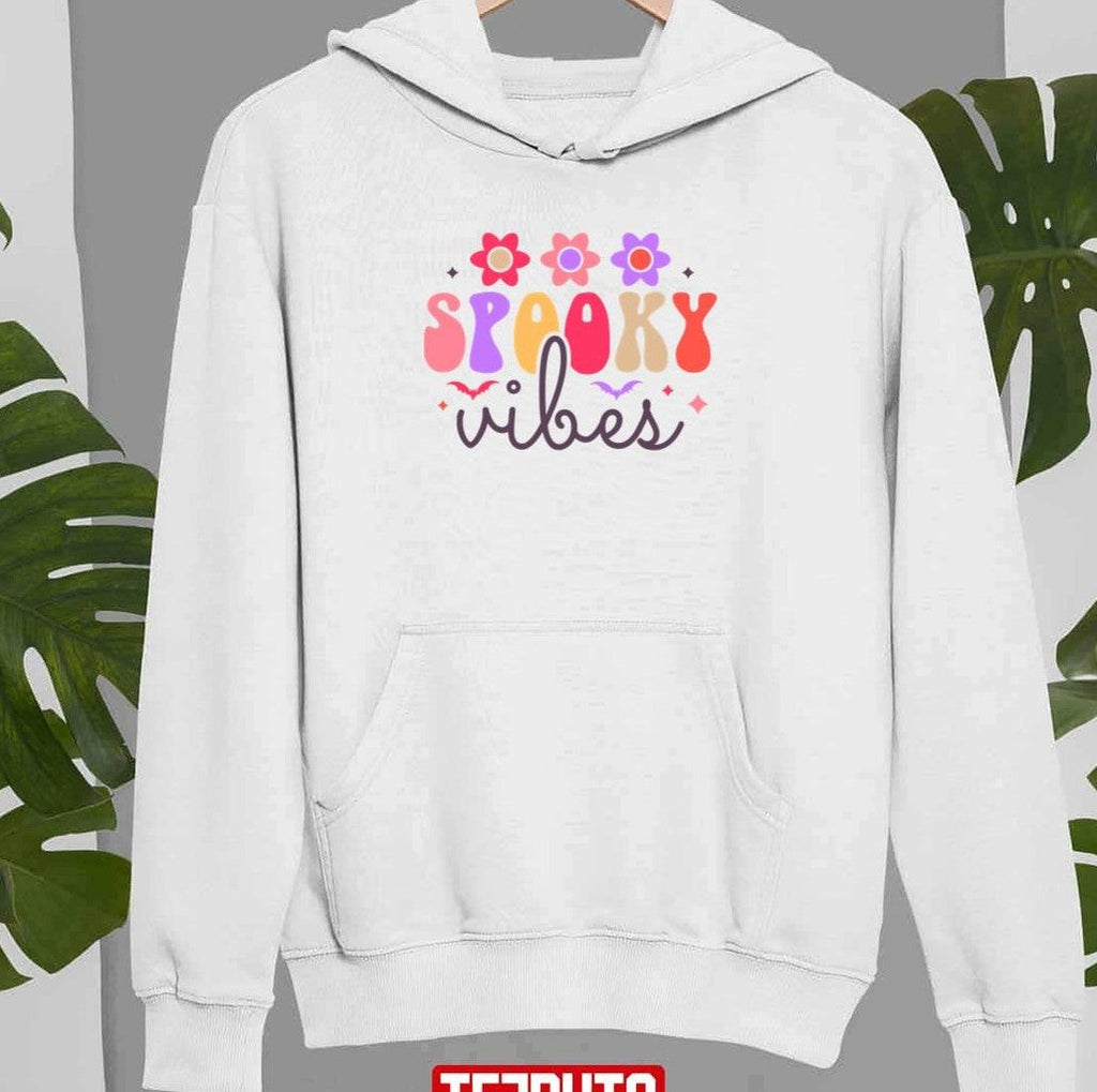 Spooky Halloween Vibes Colorful Cute Groovy Unisex Sweatshirt