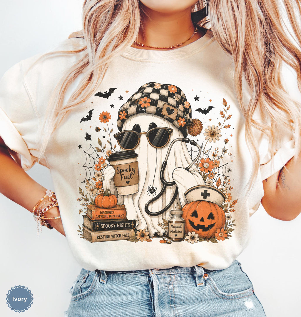 Halloween Nurse Nurse Halloween Nurse Ghos Spooky Season Rn Nurse Coffee Registered Nurse (1)