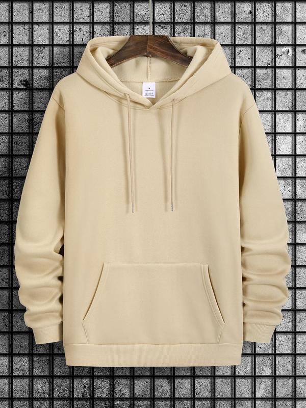 Men's Letter & Cross Print Drop Shoulder Hoodie, Casual Graphic Sweatshirt, Daily Holiday Wear for Men's Spring... (Image 8)