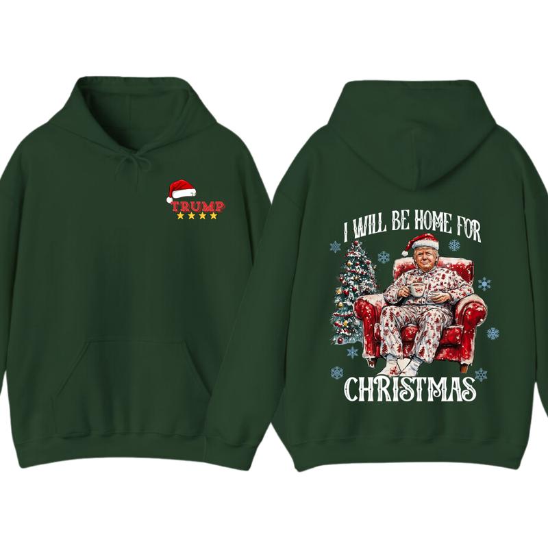 I will be home for christmas - Humorous Trummp Christmas T-Shirt, Hoodie, Believe in the magic Ã² America make... (Image 8)