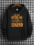 Unisex Men's Slogan Print Essentials Hoodie, Fashion Casual Drop Shoulder Sweatshirt with Pockets, Men's Wear... (Image 1)